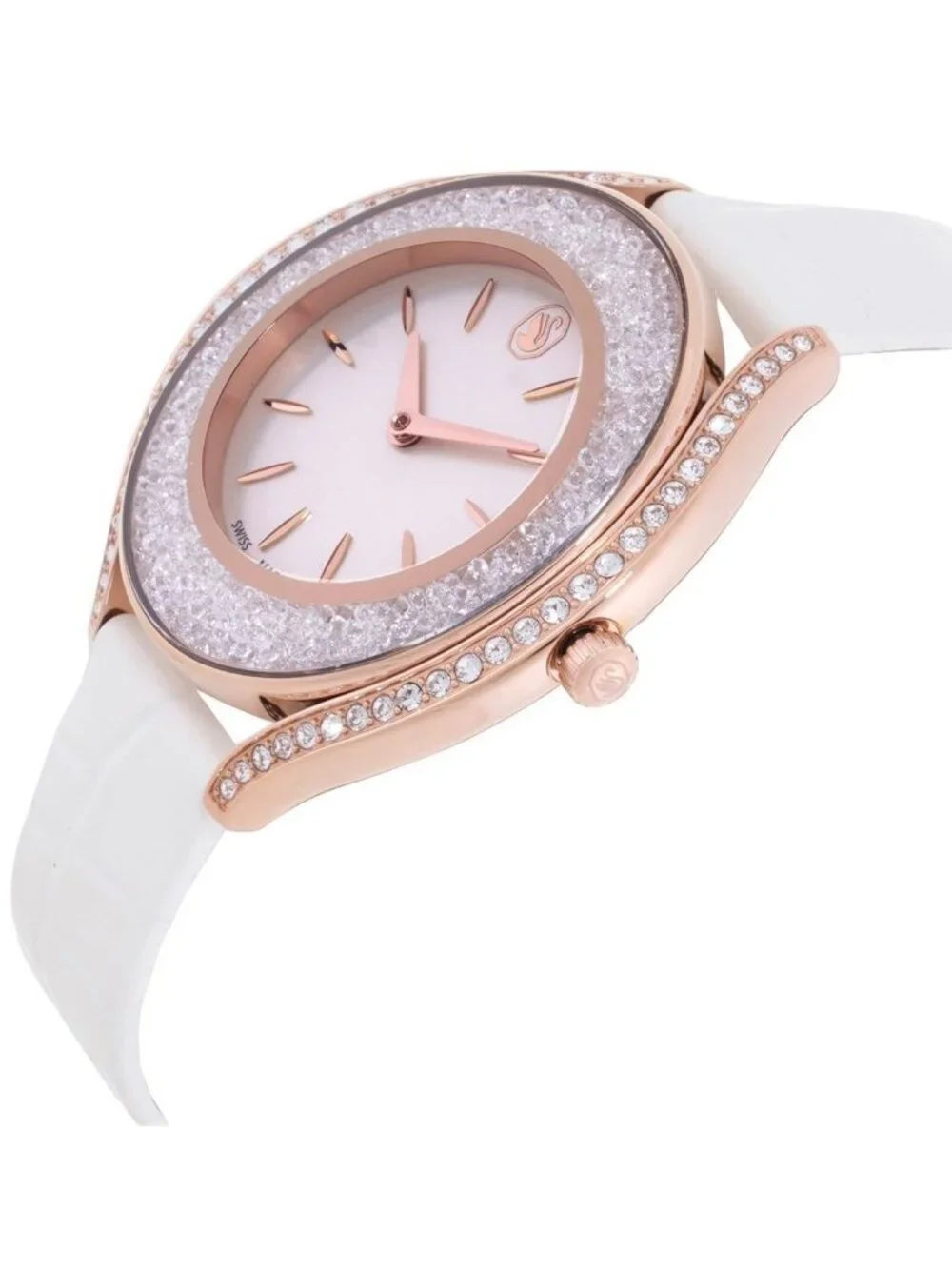 NWT Swarovski Crystalline Quartz Silver Dial Ladies Watch